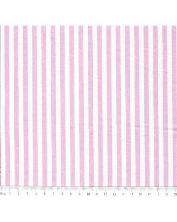 Tricoline Fio Tinto Listrado 229 (Rosa) 100% Algodão 50cm x 1,50mt