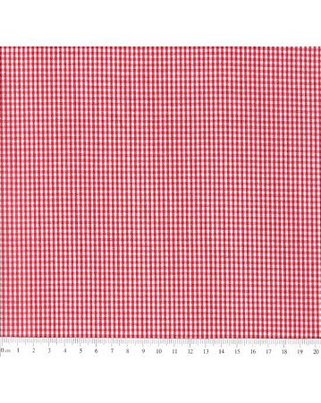 Tecido Tricoline Xadrez Vermelho, 100% Algodão, 50cm x 1,50m - Loja de  Tecido no Brás