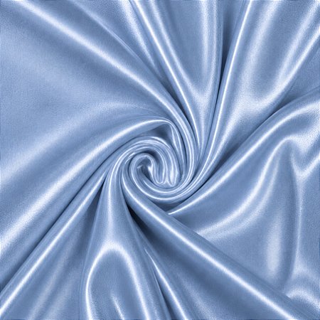 Tecido Cetim Liso Azul Claro 100% Poliéster 1mt x 1,50mt