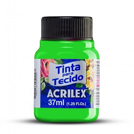 Tinta Fluorescente Verde Para Tecido - 37ml - Acrilex