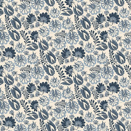Tricoline Floral Country French 04, 100% Algod, 50cm x 1,50m