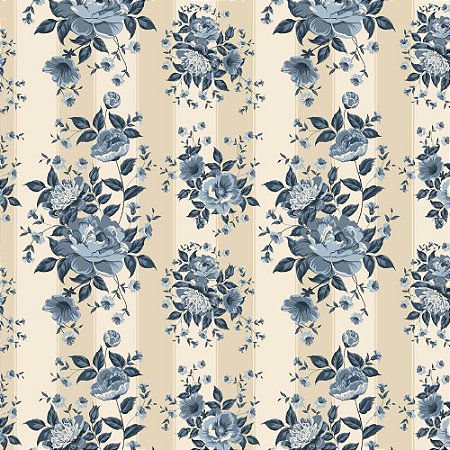 Tricoline Floral Country French 02, 100% Algod, 50cm x 1,50m