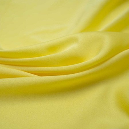 Tecido Crepe Amanda (Amarelo) 100% Poliéster 50cm x 1,50mt