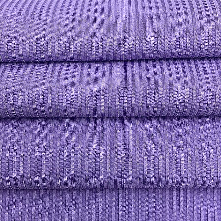 Tecido Malha Canelada Com Elastano (Violeta) 1mt x 1,60mt