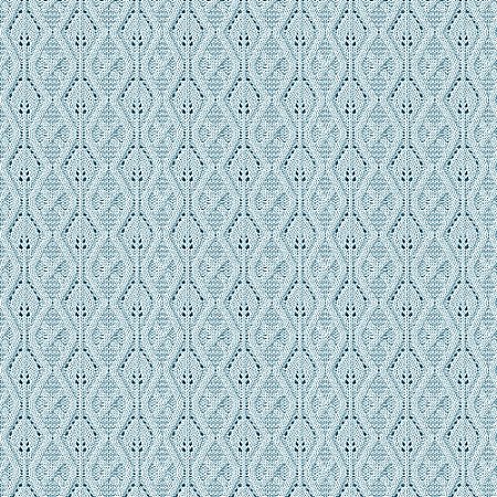 Tricoline Estamp. Tricô Digital Azul Claro, 50cm x 1,50mt