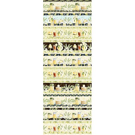 Tricoline Digital Barrado Limão Siciliano, 50cm x 1,50mt
