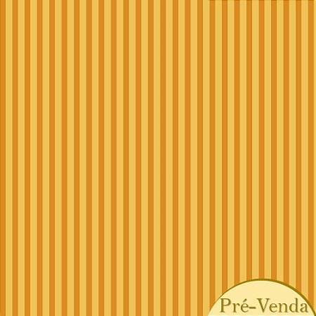 Tecido Tricoline Listrado Amarelo e Mostarda, 50cm x 1,50mt