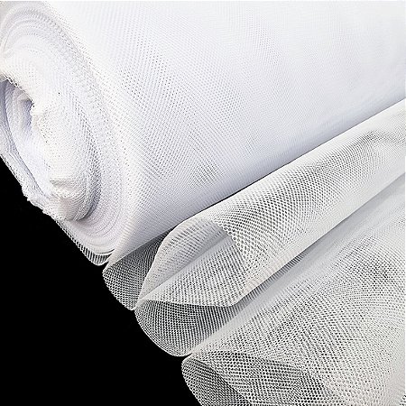 Tecido Tule Armado Branco p/ confecção, 1mt x 3mt