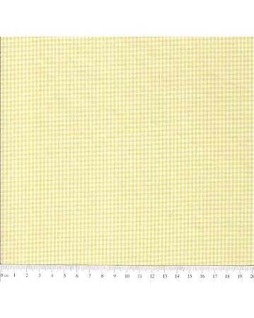 Tricoline Mini Xadrez Fio Tinto (Amarelo) 100% Alg. 50cm x 1,50mt
