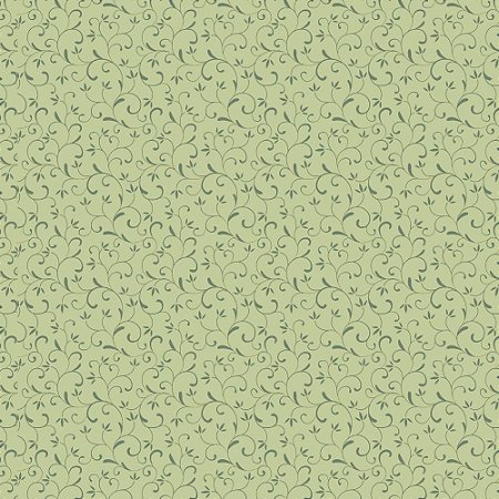 Tricoline Arabesco Verde Cana, 100% Algodão, 50cm x 1,50mt
