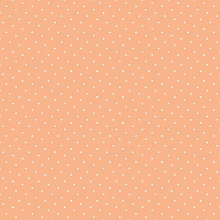 Tecido Tricoline Poá Fab Pêssego, 100%Algodão, 50cm x 1,50mt
