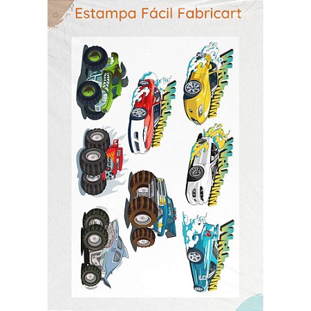 Estampa Fácil Carros Radicais