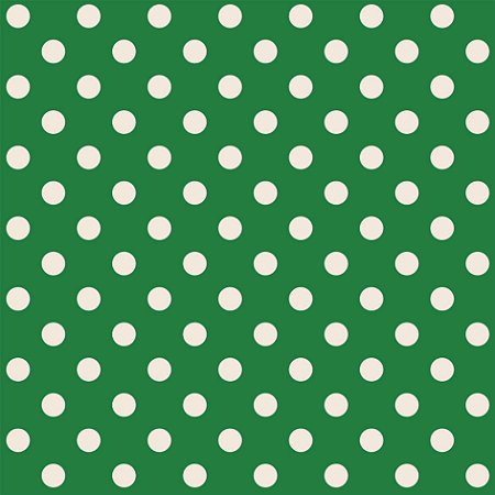 Tricoline Poá Médio Peri Branco F. Verde Band, 50cm x 1,50mt