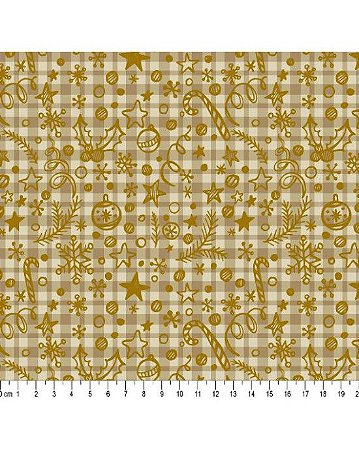 Tricoline Natal Gold 10 (Bege) 100% Alg 50cm x 1,50mt
