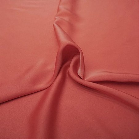 Tecido Cetim / Crepe Prada Goiaba (50cm x 1,40mt)