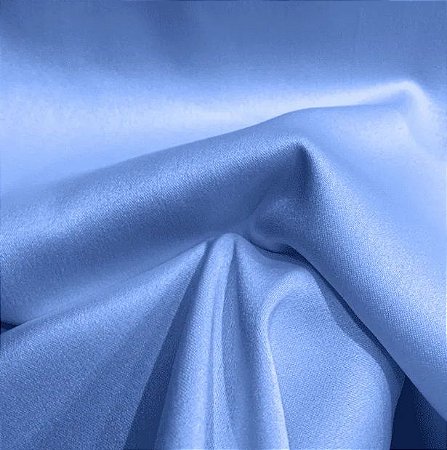 Tecido Cetim / Crepe Prada Azul Celeste (50cm x 1,40mt)