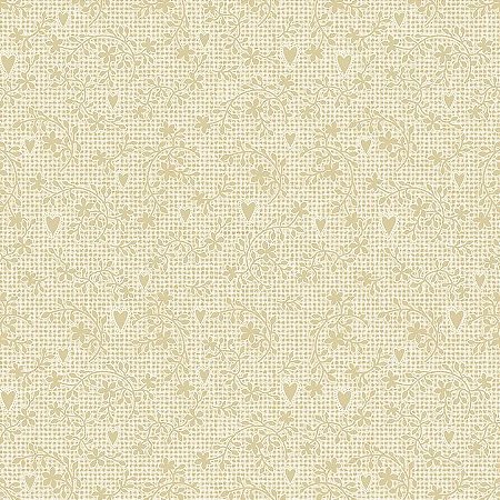 Tricoline Digital Arabesco Creme, 100%Algodão, 50cm x 1,50mt