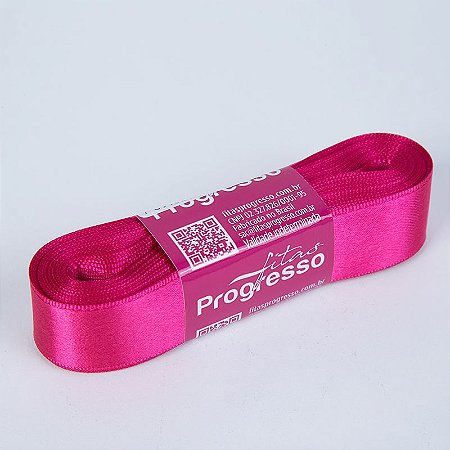 Fita De Cetim Progresso Pink CF005, 22mm - Peça 10mt