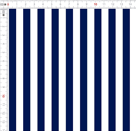 Tecido Tricoline Listrado Peri Marinho, 100%Alg 50cm x 1,50m