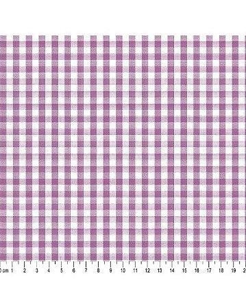 Tricoline Xadrez Fio Tinto Roxo 100% Algodão 50cm x 1,50mt