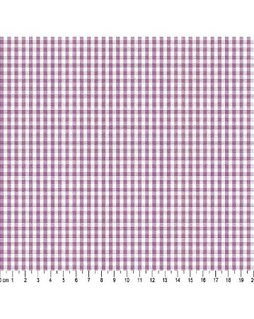 Tricoline Xadrez Pequeno Fio Tinto Roxo 50cm x 1,50mt