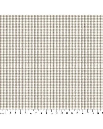 Tricoline Xadrez 1XM (Bege Forte) 100% Algodão 50cm x 1,50mt