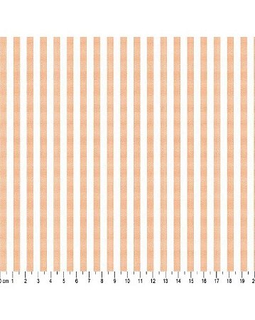 Tricoline Fio Tinto Listrado 229 Laranja  50cm x 1,50mt
