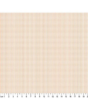 Tricoline Listrado Don Juan Laranja 100% Alg. 50cm x 1,50mt