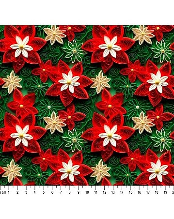 Tricoline Estampa Digital Natal 2024 (Cor 16) 50cm X 1,50mt