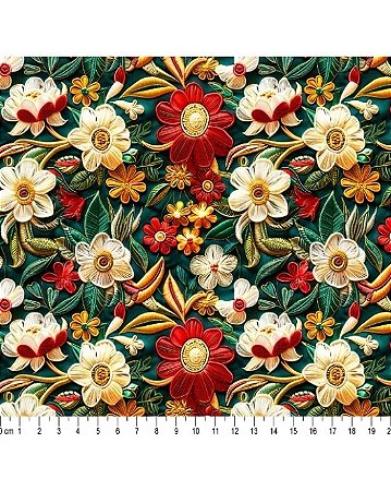 Tricoline Estampa Digital Natal 2024 (Cor 10) 50cm X 1,50mt