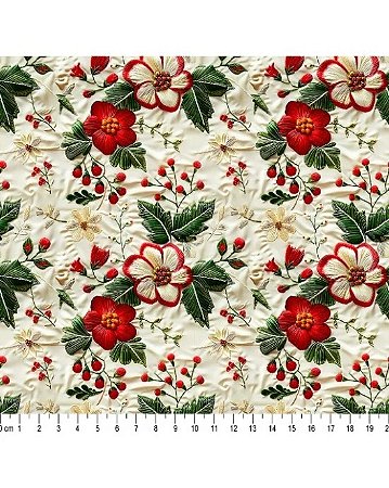 Tricoline Estampa Digital Natal 2024 (Cor 09) 50cm X 1,50mt