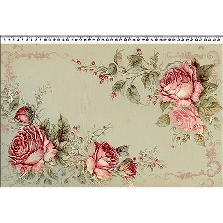 Tricoline Romance Jogo Americano Verde Claro 50cm x 1,50mt
