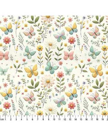 Tricoline Digital 3D Natural Beauty (Cor 02) 50cm x 1,50mt