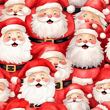Tricoline Digital Papai Noel 24, 100% Algodão, 50cm x 1,50mt