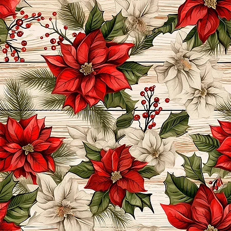 Tricoline Digital Natal Rústico 2, 100% Alg. 50cm x 1,50mt