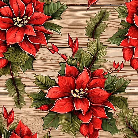Tricoline Digital Natal Rústico 1, 100% Alg. 50cm x 1,50mt