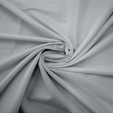 Tecido Tricoline Liso Peri Cinza Claro 100%Alg 50cm x 1,50mt