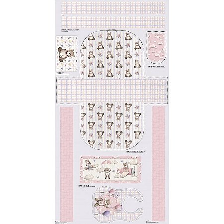 Tricoline Digital Bolsa Voe Alto Menina, 74cm x 1,50mt