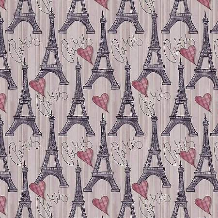 Tricoline Digital Torres Paris, 100% Algodão, 50cm x 1,50mt