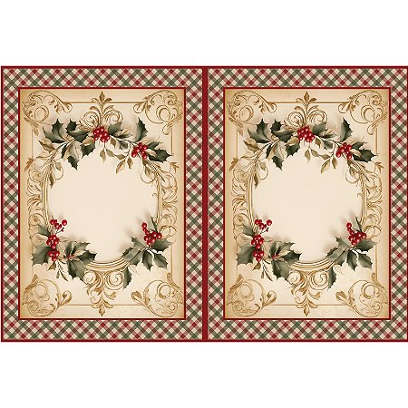 Tricoline Digital Natal Jogo Americano 50cm x 1,50mt