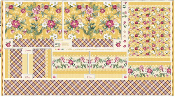 Tricoline Digital Painel Giardino Giallo, 80cm x 1,50mt