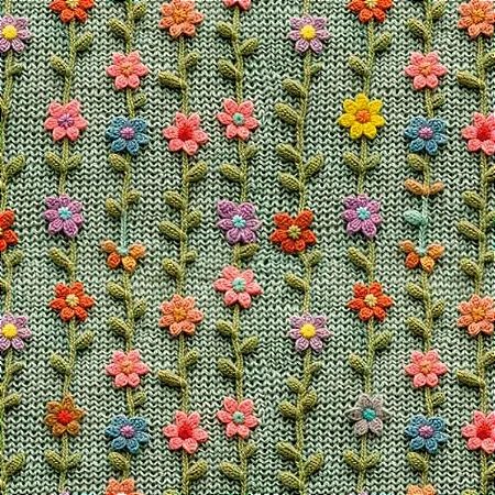 Tricoline Digital Tiny Flowers 07, 100% Algod, 50cm x 1,50mt