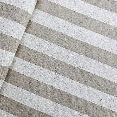 Cotton Linen Listrado G Bege 80%Alg. 20%Linho, 50cm x 1,52mt