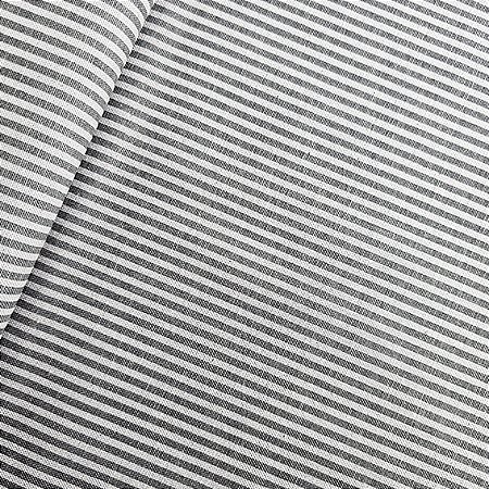 Cotton Linen Listrado Cinza 80%Alg. 20% Linho, 50cm x 1,52mt