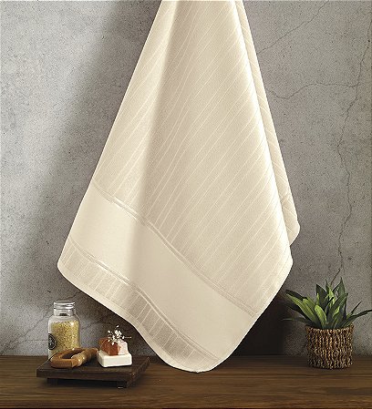 Toalha de Rosto Artesanalle Creme, 50cm x 80cm