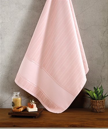 Toalha de Rosto Artesanalle Rosa, 50cm x 80cm