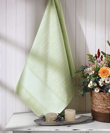 Toalha de Rosto Artesanalle Verde, 50cm x 80cm