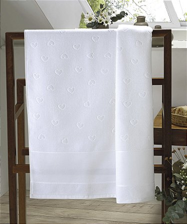 Toalha de Rosto Verona Art Branco, 100%Algodão, 50cm x 80cm