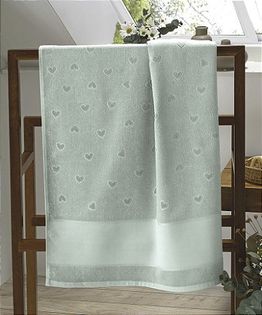 Toalha Banho Verona Art Verde, 100%Algodão, 70cm x 1,40mt