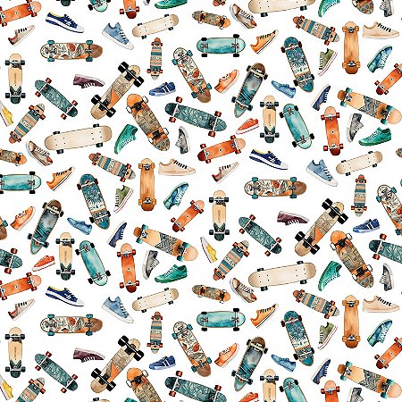 Tricoline Digital Skate, 100% Algodão, 50cm x 1,50mt